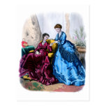 La Mode Illustree Blue and Raspberry Gowns Post Card