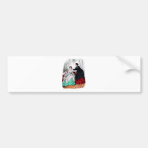 La Mode Illustree Seafoam and Ruby Gowns Bumper Stickers