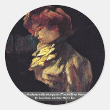 La Modiste: Mademoiselle Margouin Round Stickers