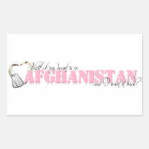 La moitié de mon coeur est en Afghanistan Autocollants