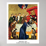 La mort de St Clare par le maître de la croix sain Affiche
