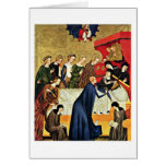 La mort de St Clare par le maître de la croix sain Carte De Vœux