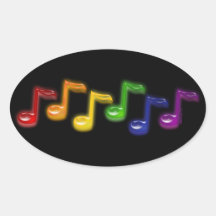 La musique d'arc-en-ciel note des autocollants