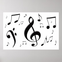 La musique de enflement note l'affiche