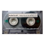 La musique d'enregistreur à cassettes enregistre d modèle de carte de visite