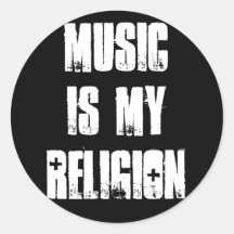 La musique est autocollant de religion