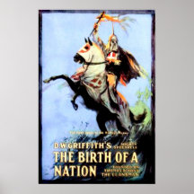 La naissance d'une affiche de film vintage de nati