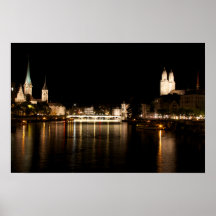 La nuit de Zurich Suisse allume l'affiche