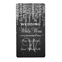 La nuit élégante d'étiquette de vin de mariage bri étiquettes d’expédition