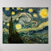 La nuit étoilée de Vincent van Gogh (1889) Affiches