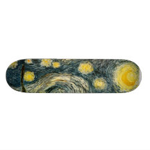 La nuit étoilée de Vincent van Gogh (1889) Plateau De Planche À Roulettes