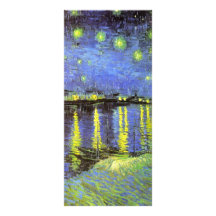 La nuit étoilée de Vincent van Gogh au-dessus du R Modèle De Carte Double