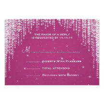 La nuit l'épousant élégante de RSVP brillent le ro Invitations Personnalisées