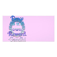 La "paix est lui est ~Gandhi de posséder récompens Cartes Avec Photo