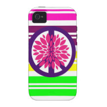 La paix hippie de flower power se connectent des r iPhone 4 case