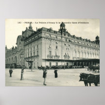 La Palais d'Orsay Paris 1908 Vintage Poster