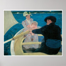 La partie de canotage, Mary Cassatt 1893-94 Affiche