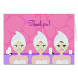 La PARTIE de SPA a plié des notes de Merci - rose/ cartes
