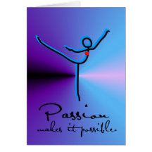 La passion lui fait la carte de voeux possible