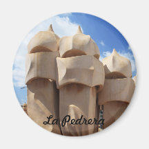 La Pedrera chimneys Fridge Magnet