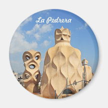 La Pedrera chimneys Fridge Magnets