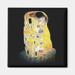 La peinture jaune de Gustav Klimt Digital de baise Magnets Pour Réfrigérateur