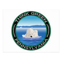 La Pennsylvanie polaire verte Carte Postale