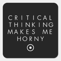 La pensée de Critial me fait H0rney Stickers Carrés