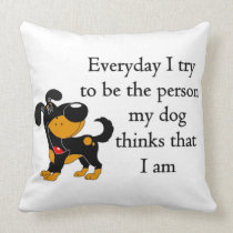 La personne mon chien pense que je suis oreillers american