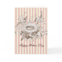 La Petite Famille, pink and cream, Mothers Day Card