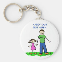 La petite fille Keychain (brune) du papa Porte-clé