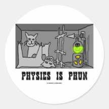 La physique est Phun (amusement) (le chat de Schrö Adhésifs