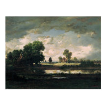 La piscine avec un ciel orageux, c.1865-7 carte postale