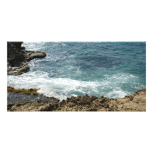 La plage rencontre l'océan cartes de vœux avec photo