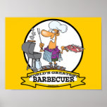 LA PLUS GRANDE BARBECUER BANDE DESSINÉE D'HOMMES D POSTERS