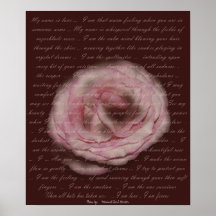 La poésie dans l'art "mon nom est amour " posters