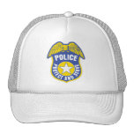 La police protège et sert l'insigne casquettes