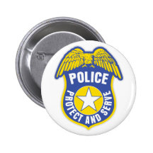 La police protège et sert l'insigne pin's
