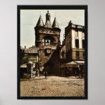 La porte d'horloge, cru Photochro de Bordeaux, Fra Posters