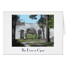 La porte est ouverte - carte de note