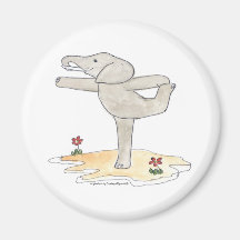 La pose du danseur de pratique de yoga d'éléphant magnets pour réfrigérateur