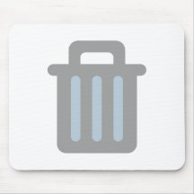 La poubelle trash est tapis de souris