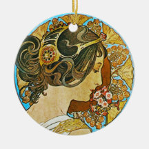 La Primevere, Mucha Christmas Ornament