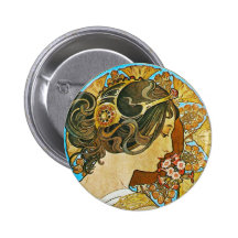La Primevere, Mucha Pinback Button