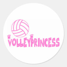 La princesse de VolleyChick Autocollant Rond