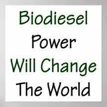 La puissance de biodiesel changera le monde posters