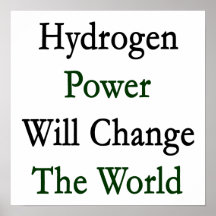 La puissance d'hydrogène changera le monde affiches