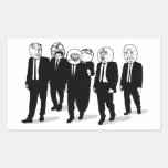 La rage Meme comique fait face à la marche. Je Gus Sticker Rectangulaire