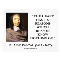 La raison de raisons de coeur de Blaise Pascal ne  Invitation Personnalisée