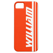 La rayure orange et blanche nommée folâtre le cas  iPhone 5 case